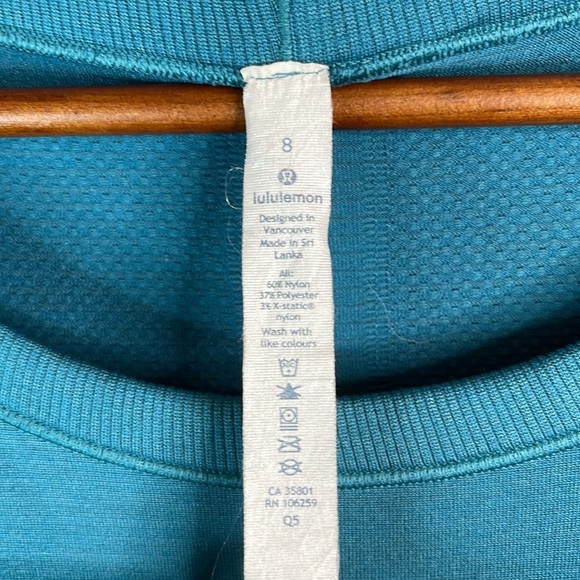 Lululemon Swiftly Tech Breeze Short Sleeve Relaxed Fit Top Teal Blue Run Size 8 - Picture 7 of 10
